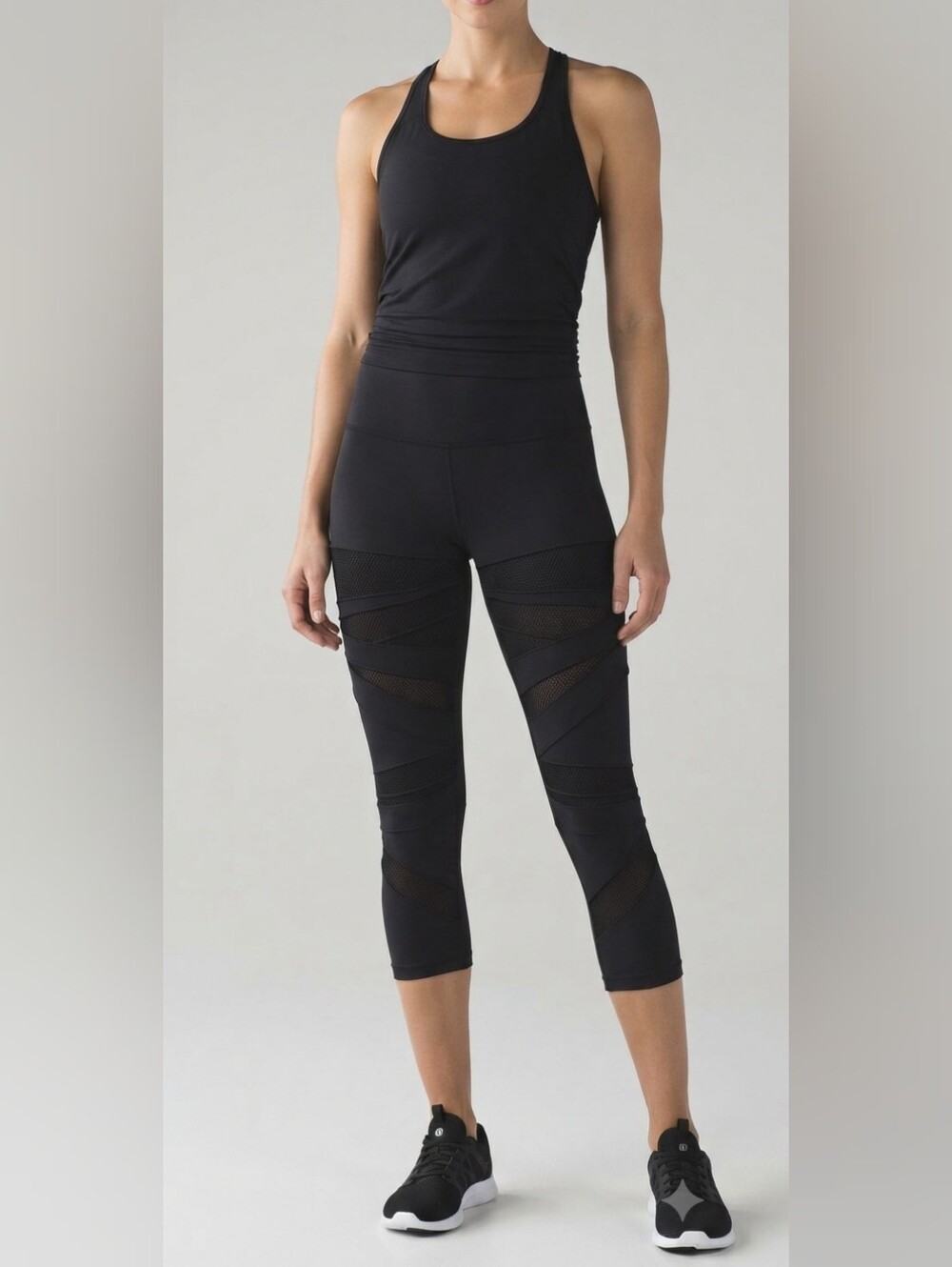 Lululemon Women Wunder Under HR Tight *SE Tech Luon Mesh  Black size 2